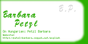 barbara petzl business card